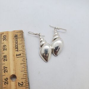Sterling Silver Shell Dangle Earrings